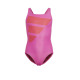 ADIDAS Big Bars Logo Swimsuit Pink