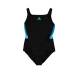 ADIDAS Performance 3-Stripes Swimsuit Black/Blue