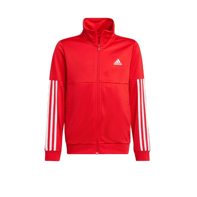 ADIDAS Team 3-Stripes Full-Zip Tricot TrackTop Red