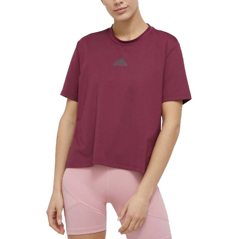 ADIDAS You For You Aeroready Training Tee Burgundy