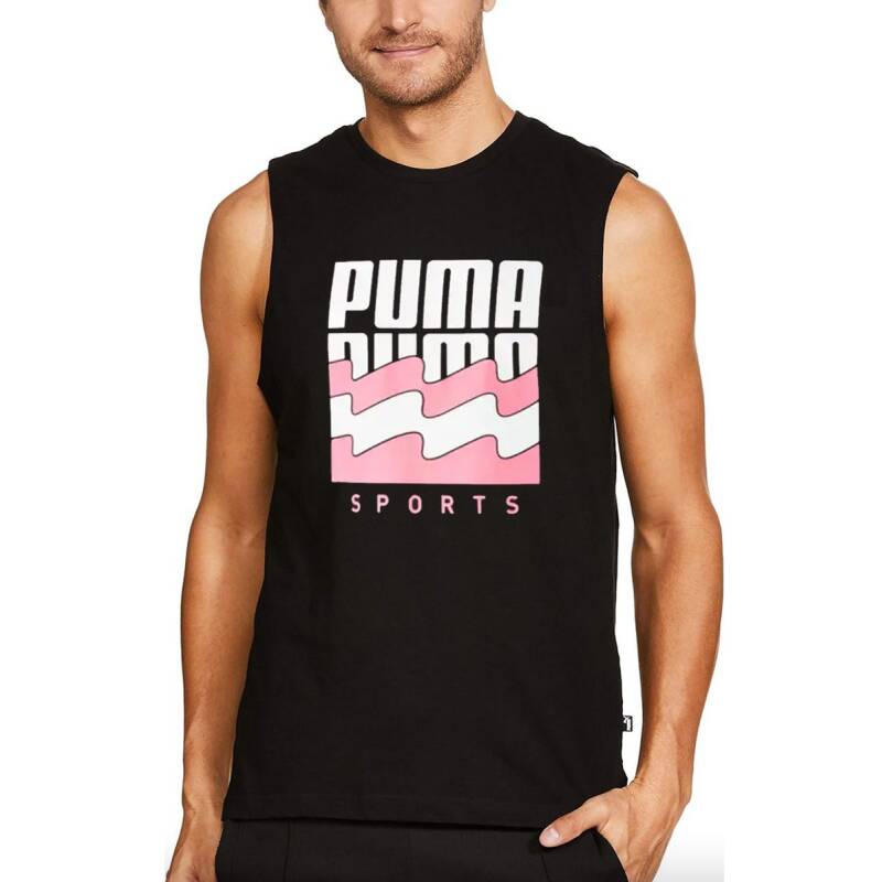 PUMA Summer Graphic Tank Top Black