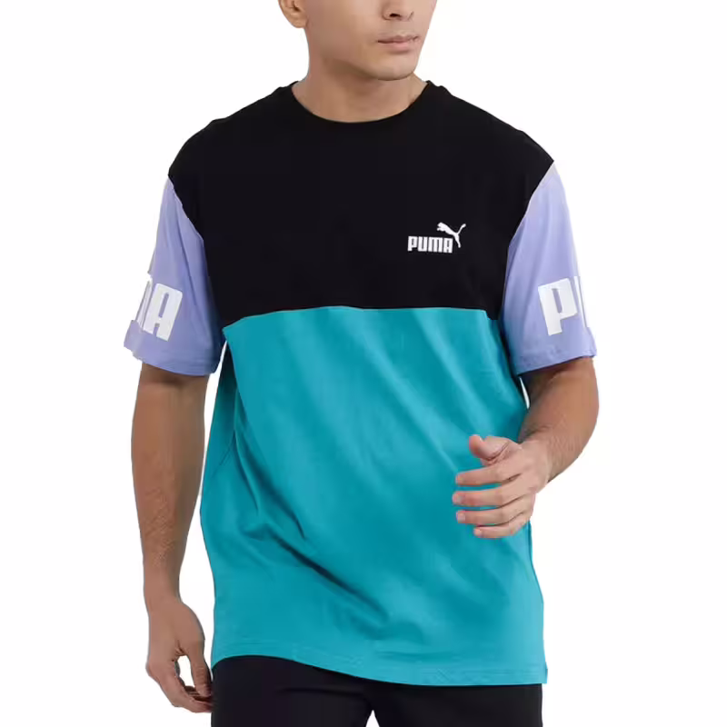 PUMA Power Colorblock Tee Deep Aqua/Multi