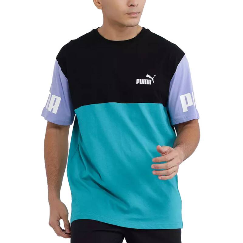 PUMA Power Colorblock Tee Deep Aqua/Multi