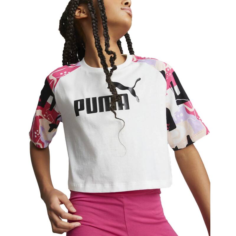 PUMA Essentials+ Street Art Printed Tee White