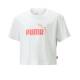 PUMA Essentials Logo Cropped Tee White