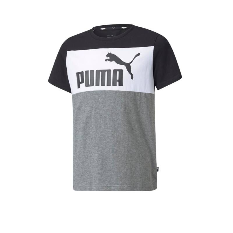 PUMA Essentials+ Colorblock Tee Grey/White