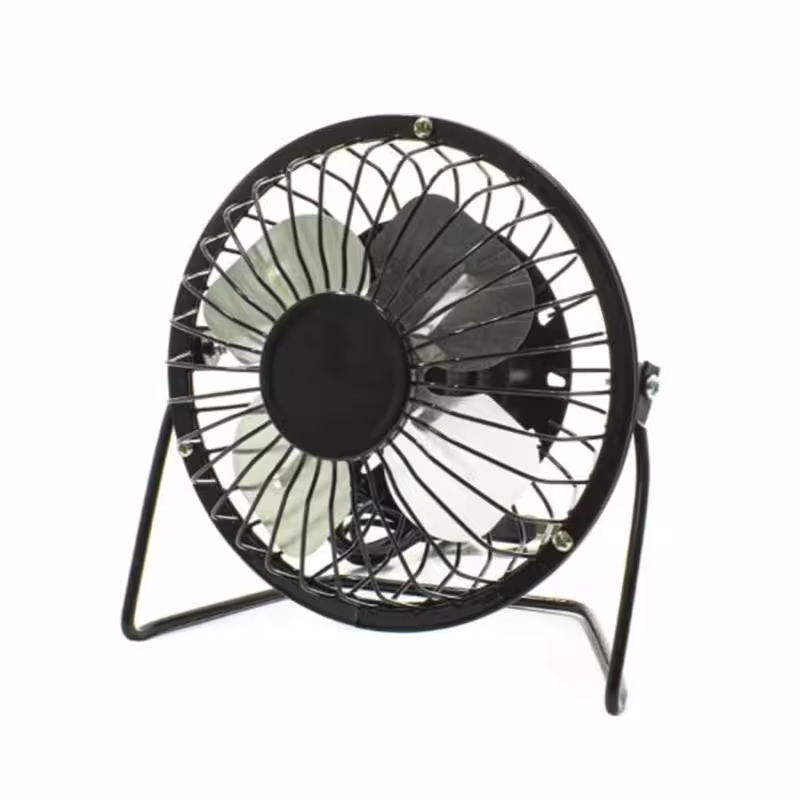 Преносим вентилатор A18, за компютър, метален, поставка, USB