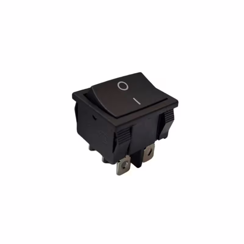 Ключ T120-1, 6pin, 2 положения, черен, 250VAC, 6A, 22x19mm, DPDT