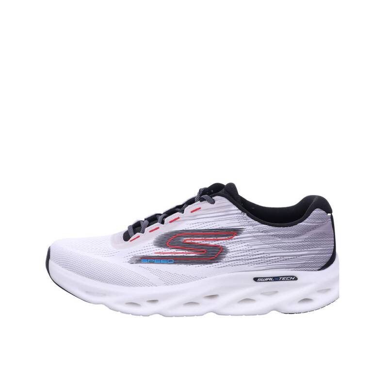 SKECHERS Go Run Swirl Tech Speed Rapid Motion Shoes White/Grey