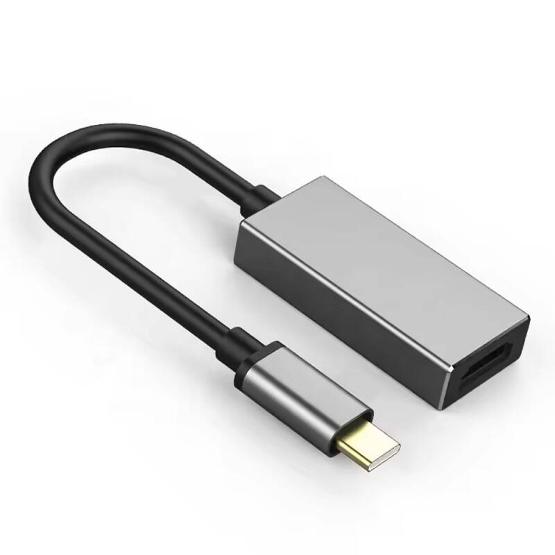 Преходник DeTech, USB-C - HDMI (F), 4K, 30Hz, Сив - 17834