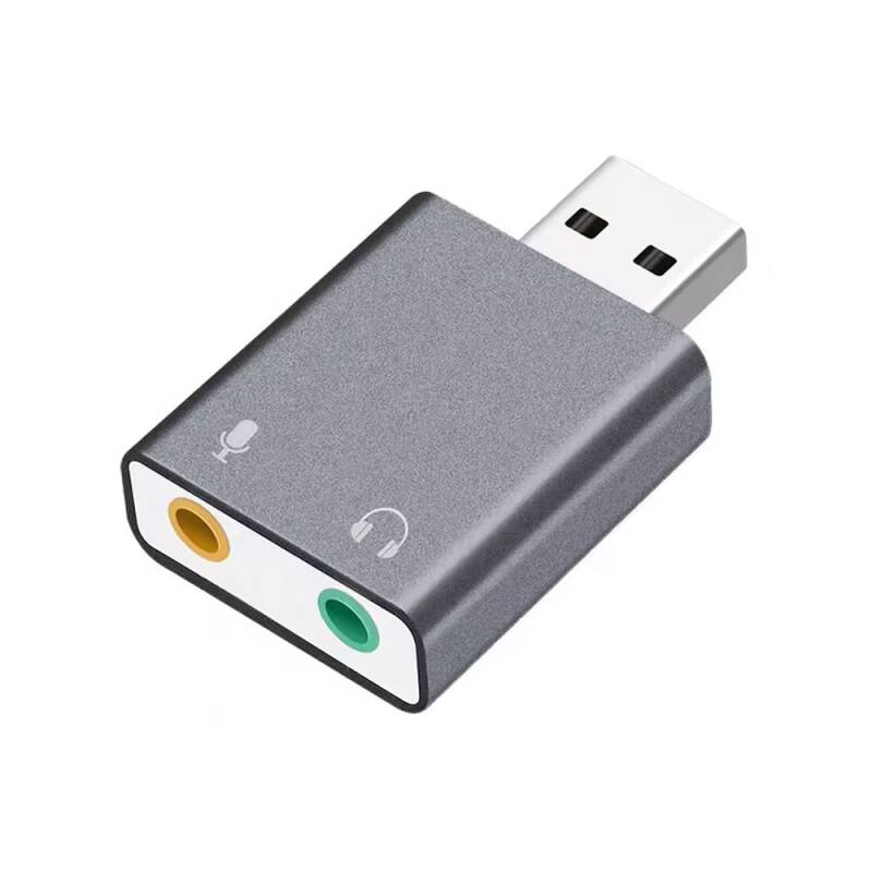 Звукова карта DeTech, USB, 7.1, Сив - 17857