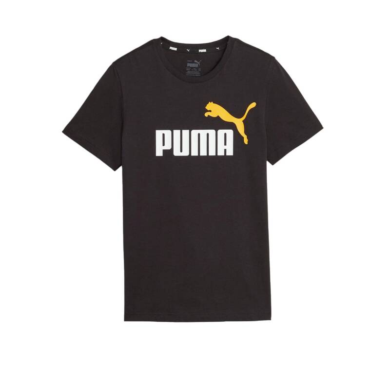 PUMA Essentials+ 2 Color Logo Tee Black