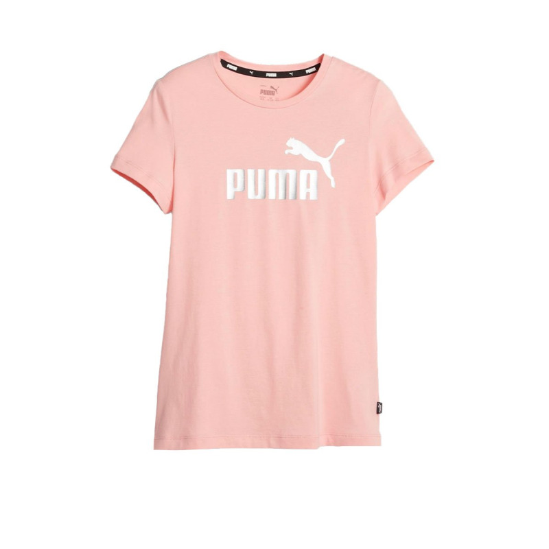 PUMA Essentials+ Logo Tee Pink