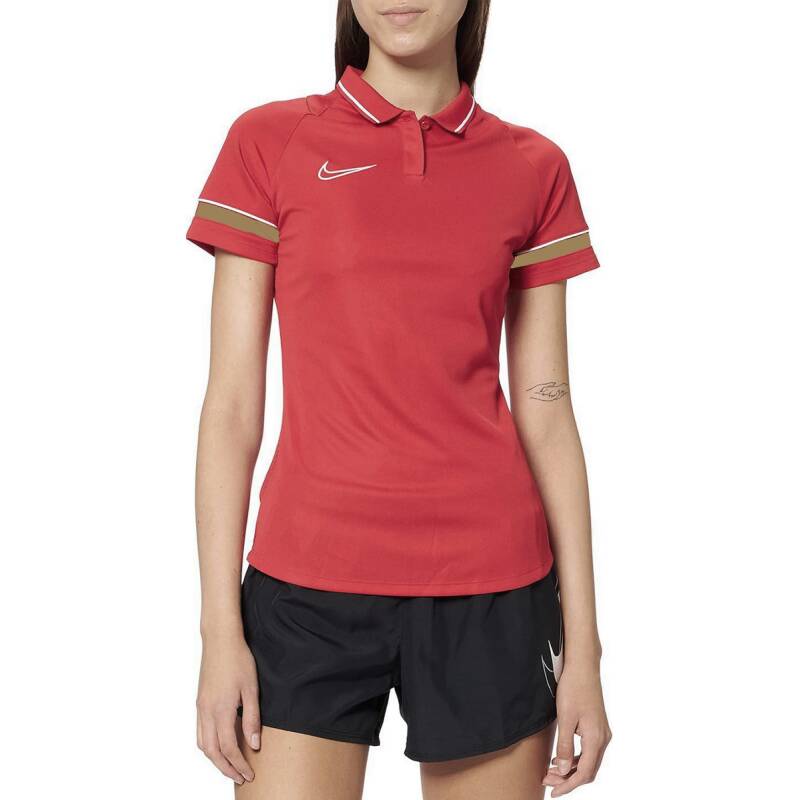 NIKE Dri-Fit Academy 21 Short Sleeve Polo Red