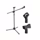 Стойка за микрофон UCH0036, алуминиева, 2бр. държачи за микрофон, 0,9m-2m