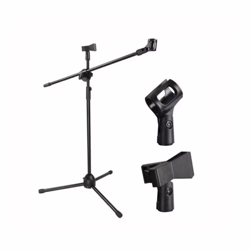 Стойка за микрофон UCH0036, алуминиева, 2бр. държачи за микрофон, 0,9m-2m