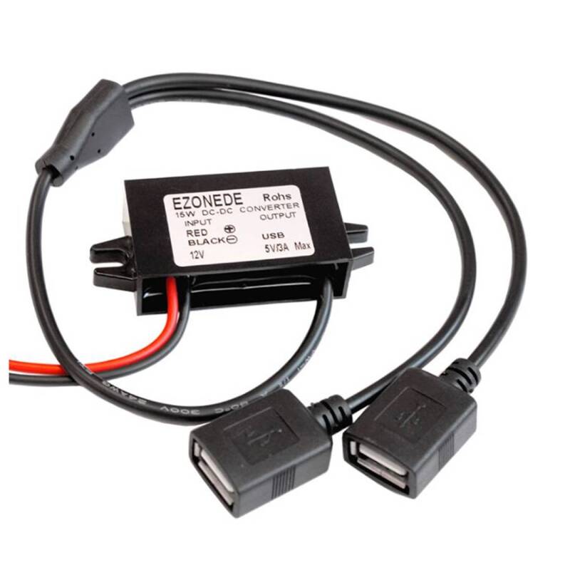 Понижаващ модул, автомобилен, вход 8-35VDC, изход 5VDC, 3A, 2xUSB