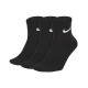 NIKE 3-Pack Everyday Ankle Training Socks Black