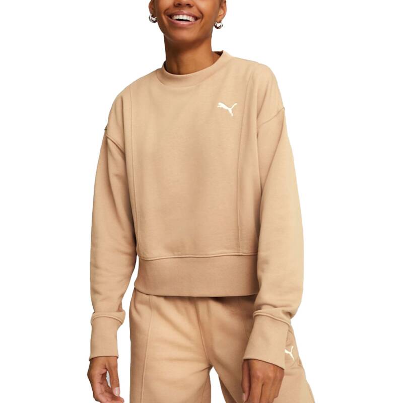 PUMA Her Crew Sweatshirt Beige