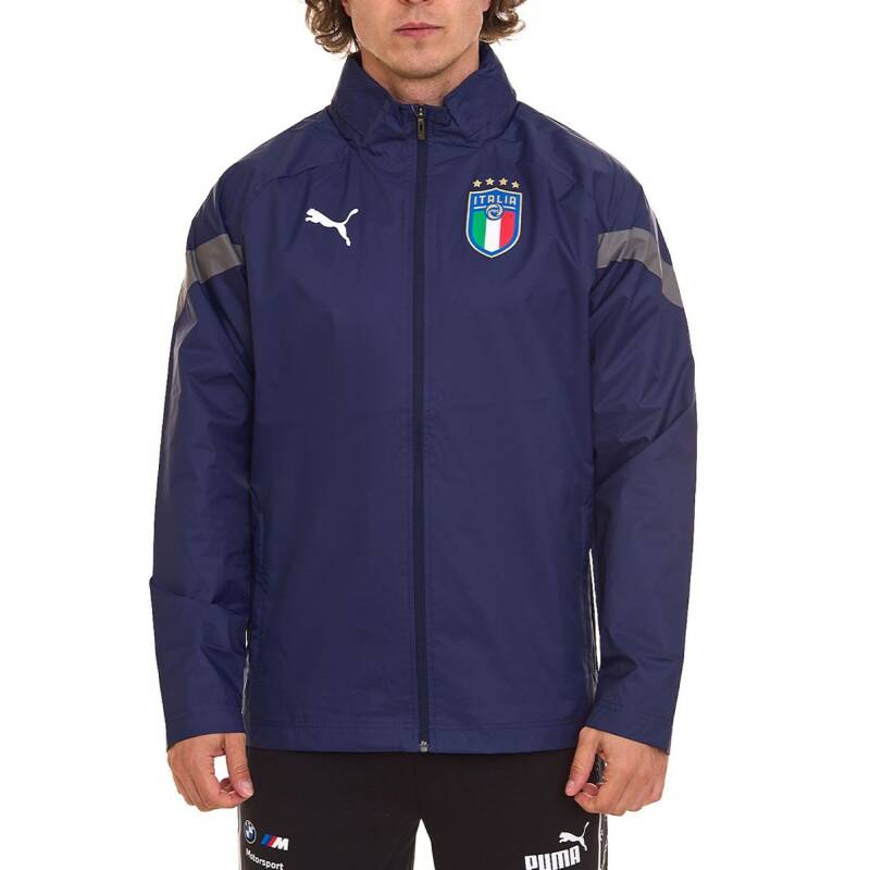 PUMA x Italy FIGC 2022 Hidden Hood Track Jacket Blue