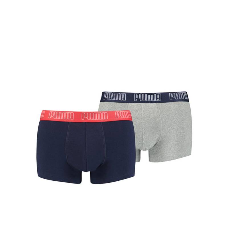 PUMA 2-Packs Basic Logo Boxers Navy/Grey