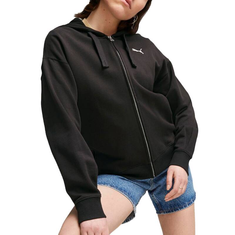 PUMA Her Full-Zip Hoodie Black W