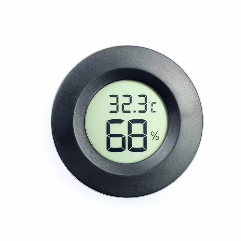 Термометър и влагомер, без сонда, кръгъл, за вграждане, -50&deg;C до 70&deg;C, 10% до 99%, Ф45x15mm