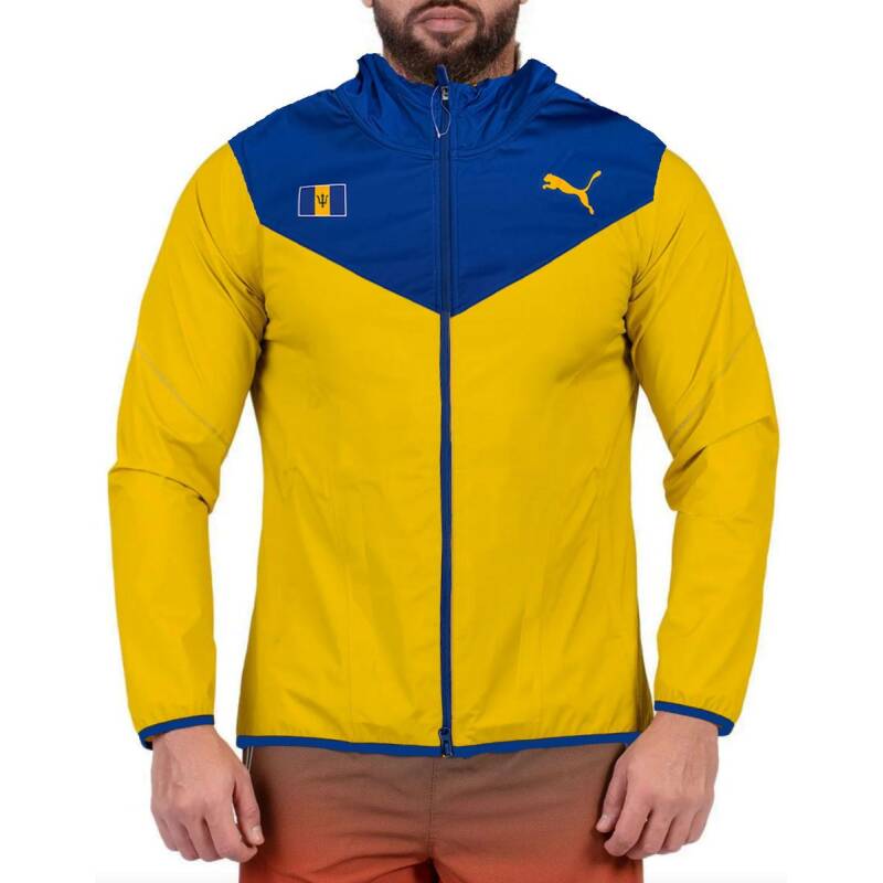 PUMA WarmUp Hooded Jacket Yellow/Blue