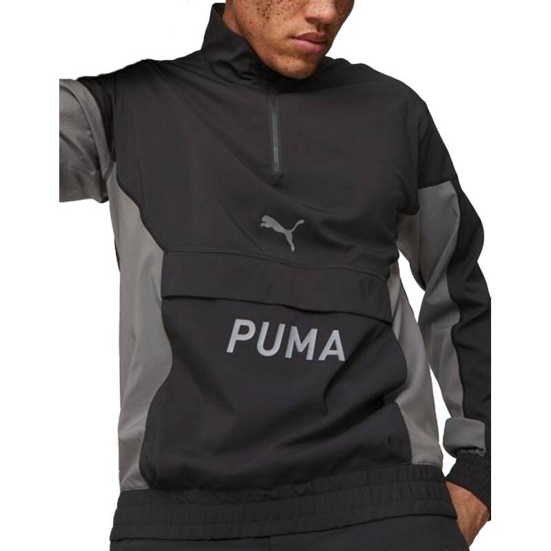 PUMA Fit Woven Half-Zip Training Jacket Black