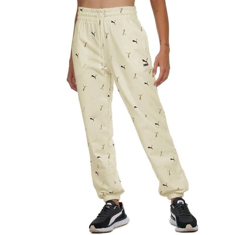 PUMA Classics Graphic All Over Printed Pants Beige