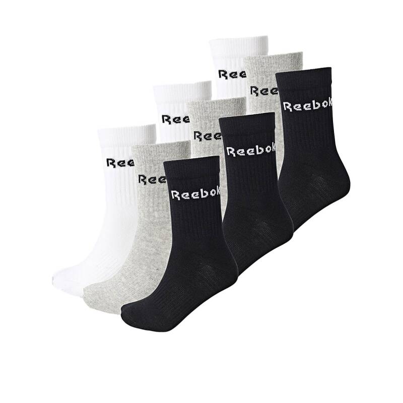 REEBOK 9-Packs Active Core Mid Crew Socks Multicolor