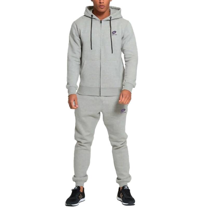 LOTTO Hooded Training Track Suit Melange Grey