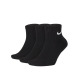 NIKE 3-Pack Everyday Ankle Cushion Socks Black