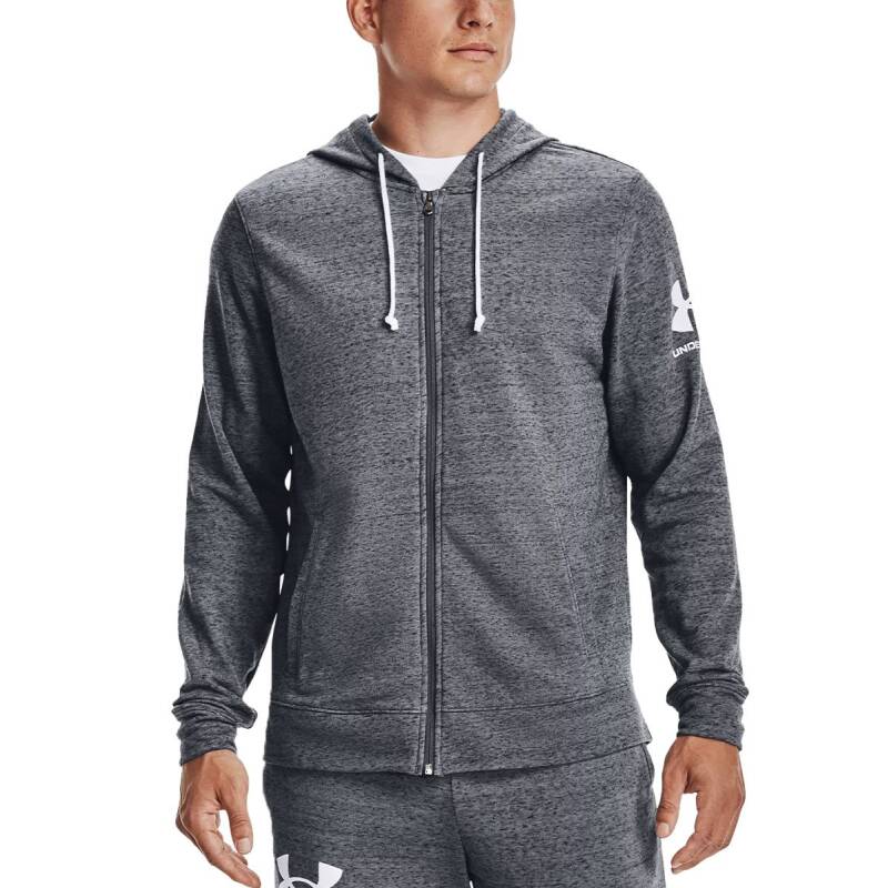 UNDER ARMOUR Rival Terry Full Zip Hoodie Grey