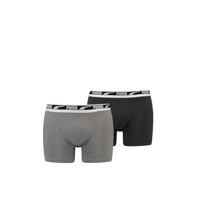 PUMA 2-Packs Multilogo Boxer Black/Grey