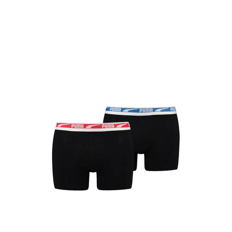 PUMA 2-Packs Multilogo Boxer Black/Red/Blue