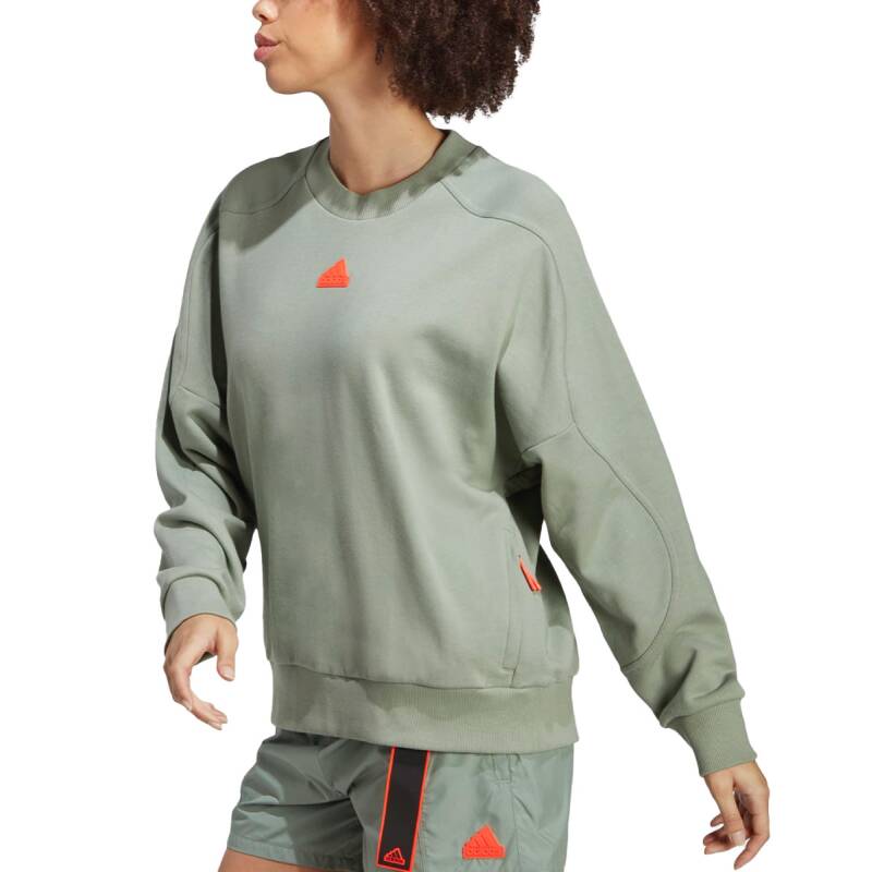 ADIDAS Sportswear City Escape Loose Crew Sweatshirt Green