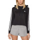 ADIDAS Essentials 3-Stripes Cropped Hoodie Black
