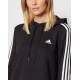 ADIDAS Essentials 3-Stripes Cropped Hoodie Black