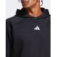 ADIDAS Train Icons 3-Stripes Fleece Hoodie Black