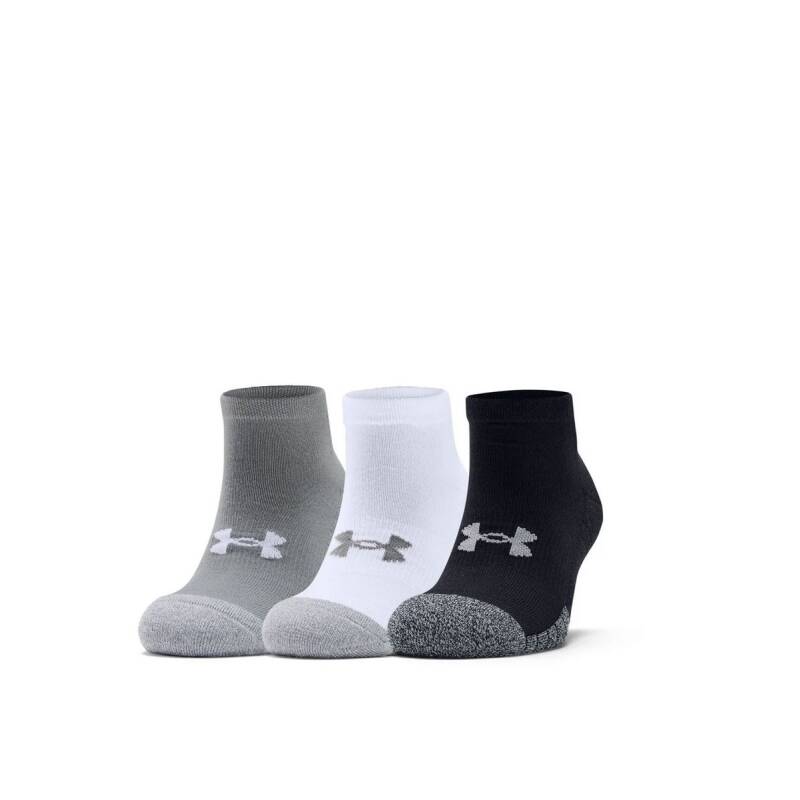 UNDER ARMOUR 3-Packs Heatgear Low Cut Socks Black/White/Grey