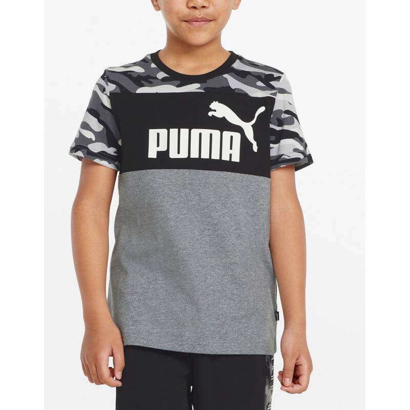 PUMA Essentials+ Camo Tee Gray/Black