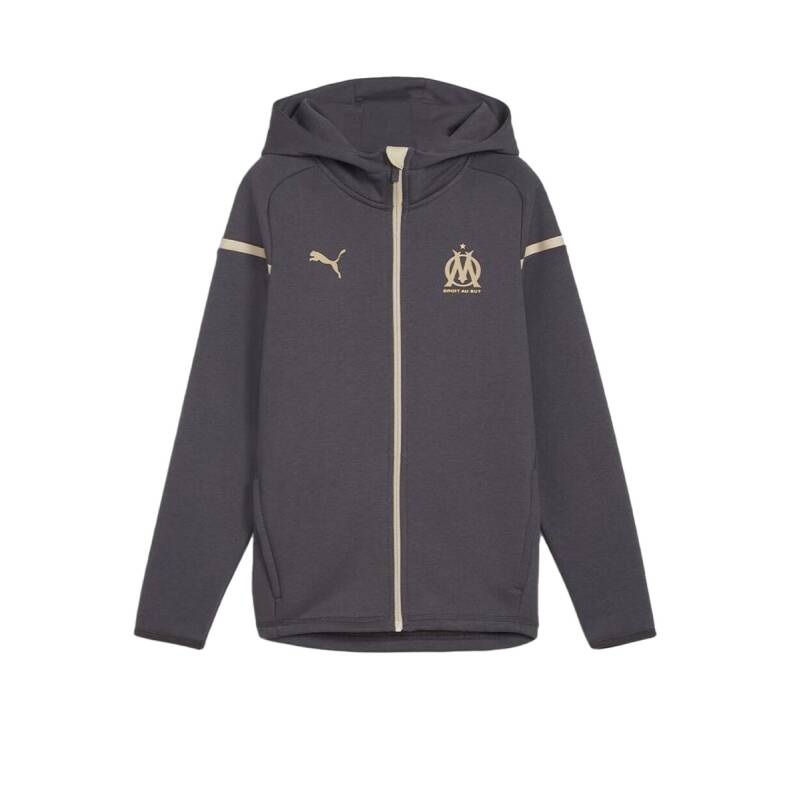 PUMA x Olympique de Marseille 2023/24 Hooded Jacket Dark Gray Jr