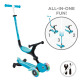 Сгъваема тротинетка 5 в 1 GLOBBER GO UP ACTIVE LIGHTS 360° - аква