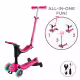 Тротинетка 4 в 1 GLOBBER GO UP SPORTY LIGHTS 360&deg; - розова