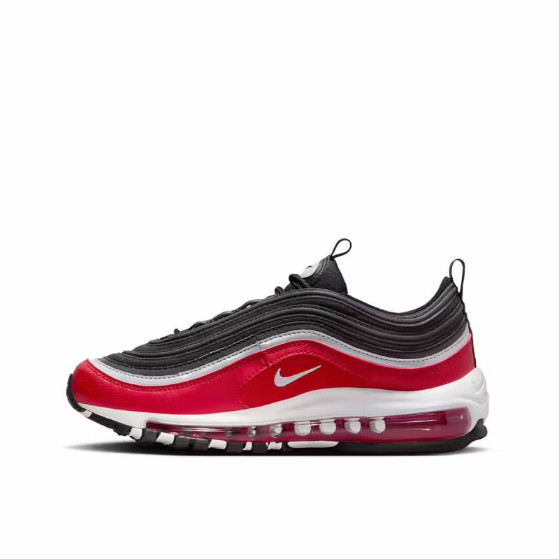 NIKE Air Max 97 Gs Shoes Black/Red