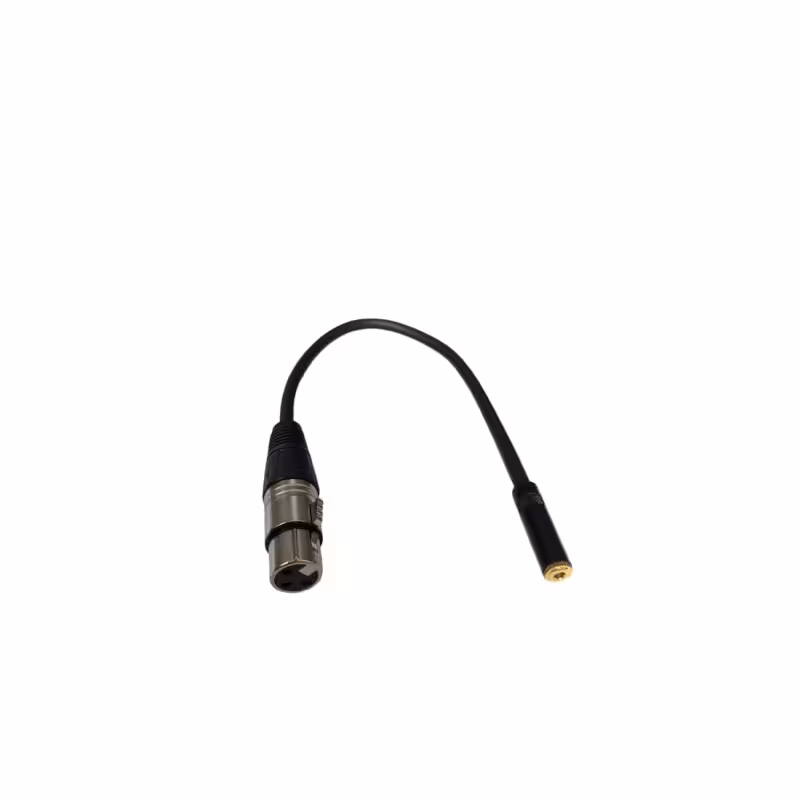 Кабел за микрофон, преходен, 3,5mm JACK(ж), CANON(ж), XLR, 0,2m