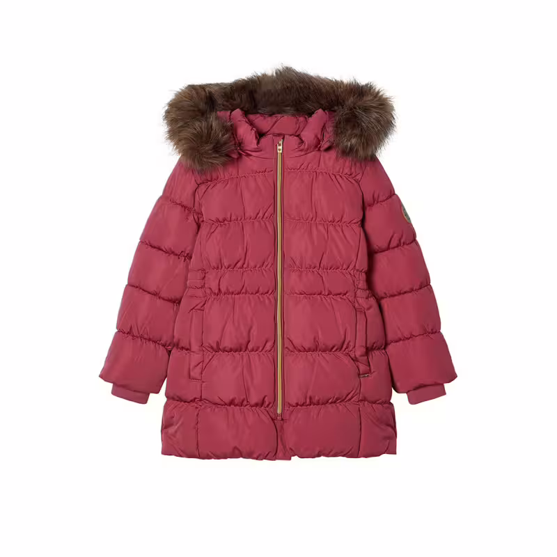 NAME IT Molly Long Down Jacket Rose Wine