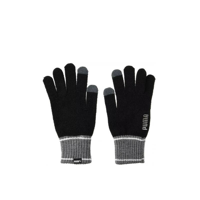 PUMA Knit Gloves Black/Grey