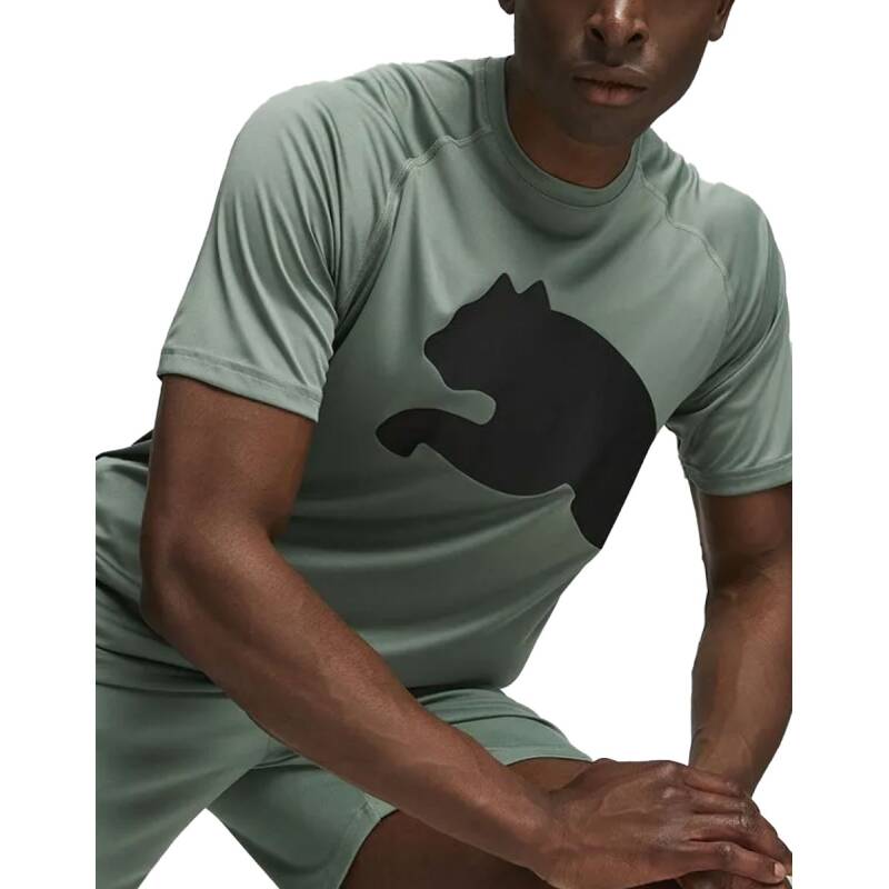 PUMA Train All Day Big Cat Training Tee Green